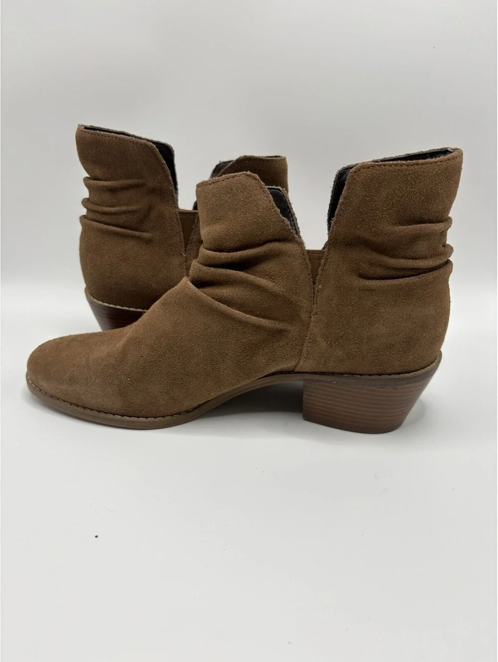 Cole Haan Alayna Slouch Brown Suede Ankle Boots Booties Size 8 B Women’s